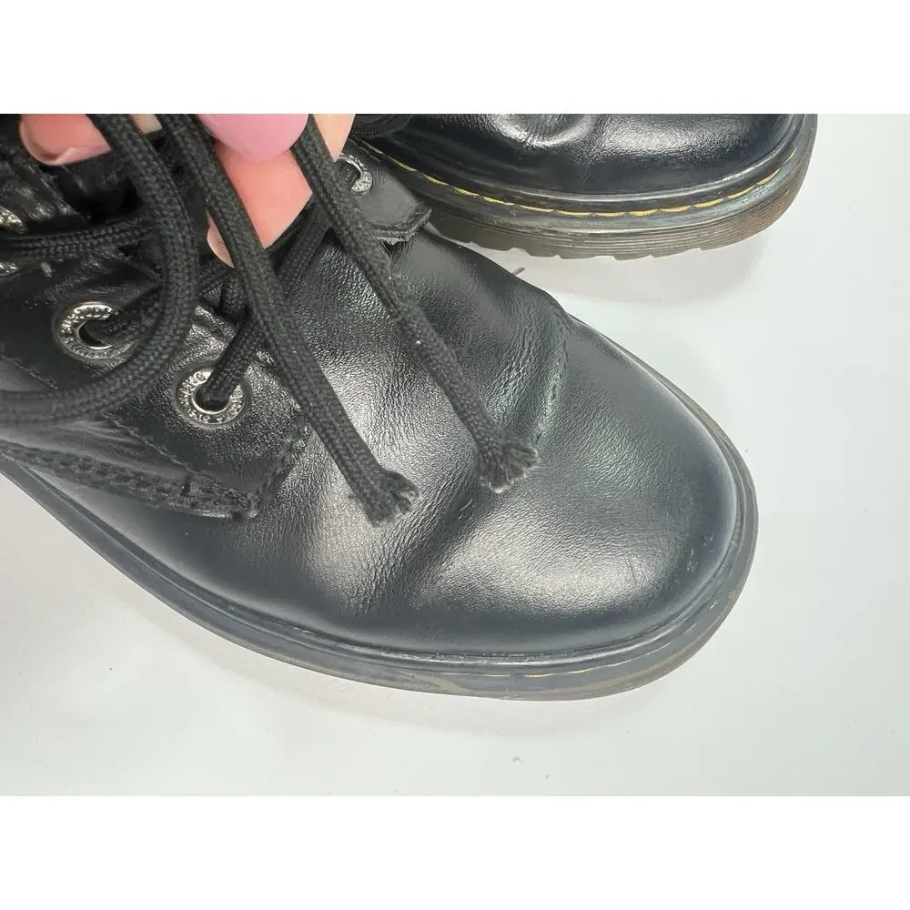 Dr. Martens Cartor Black Leather Ankle Boots Lace-Up Classic Women’s 9 Men’s 8